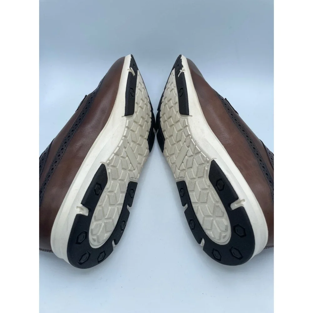 Belvedere Eric‎ Mens 11.5 D Brown Leather Wingtip Oxford Hybrid Dress Sneakers